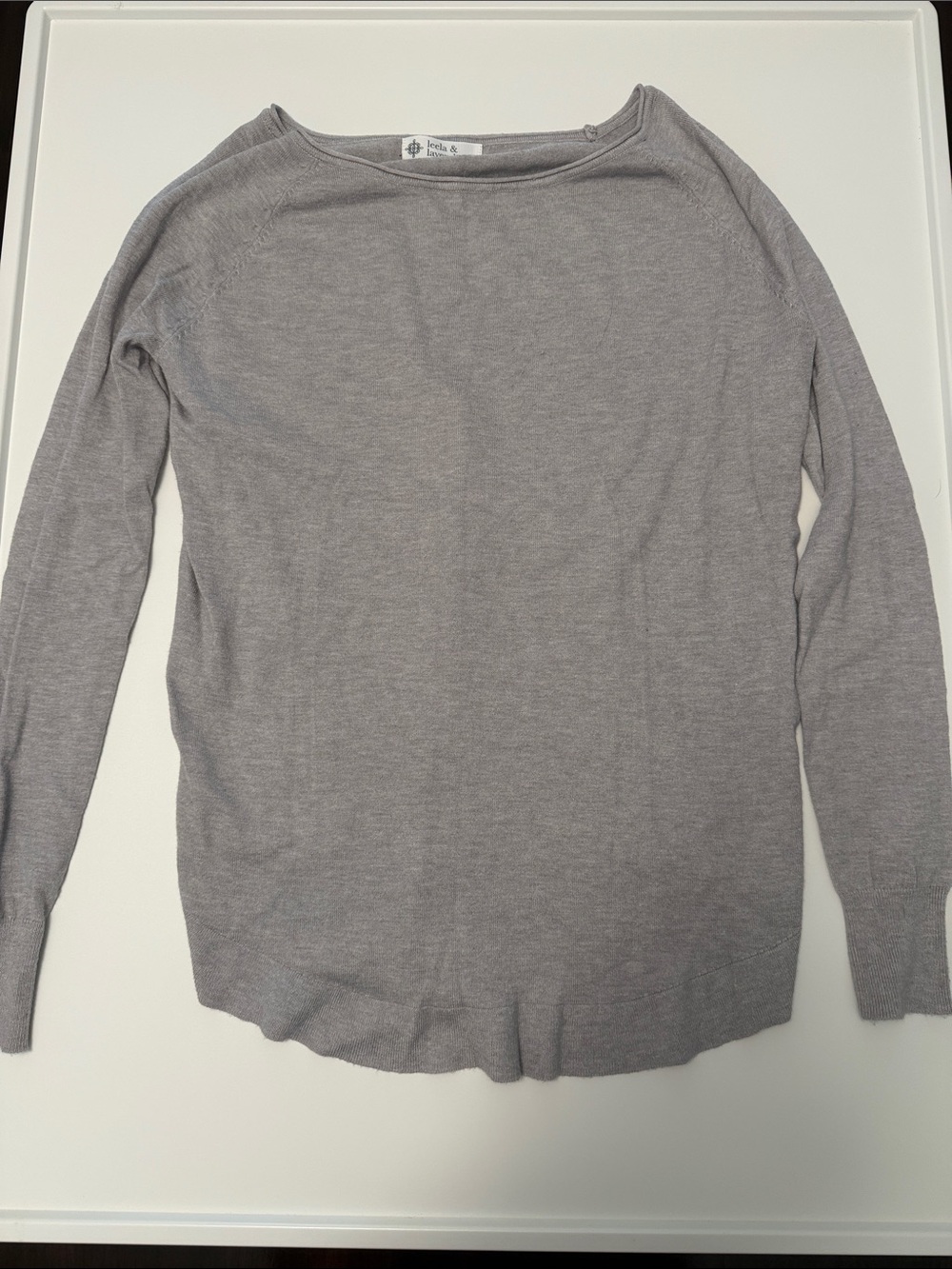 Womens’ Heather Gray Boatneck Sweater